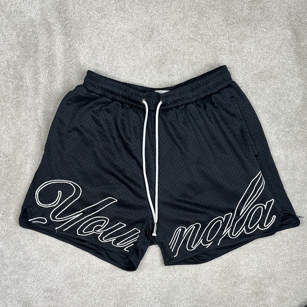 YoungLA Black Athletic Shorts